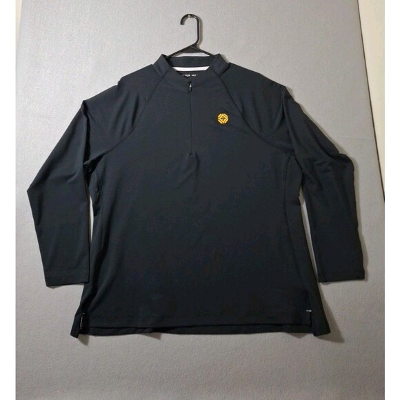 Peter Millar Raglan Sleeve Perth Layer Women’s XXL Black Stretch Golf Co Logo - Picture 1 of 7